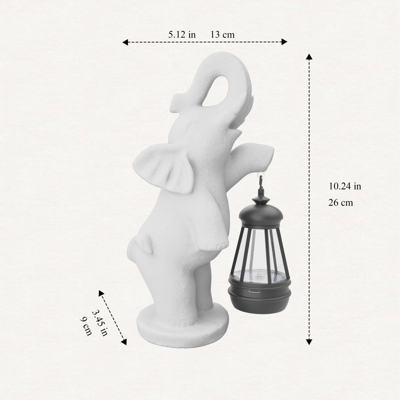 Water Resistant Resin Garden Statue, White