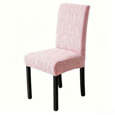 High Back Dining Chair Covers Set of 2 - Waterproof Super Stretch Spandex Jacquard Slipcovers Removable Washable Parsons Protector for Kitchen, Home-Gray