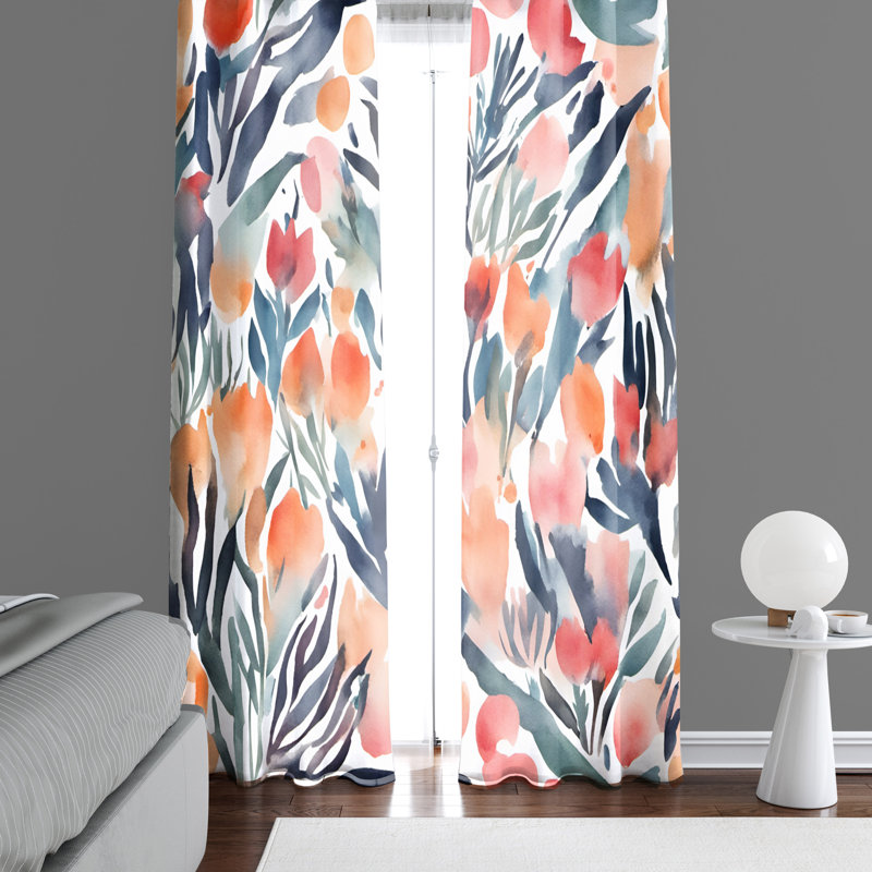 Semi Sheer Curtain Pair, 40" W x 82" L
