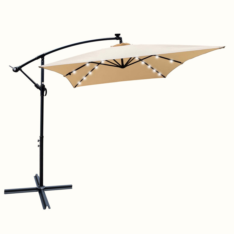 Parasol Taibah avec contrepoids inclus, Tanné