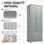 Tall Storage Cabinet With Two Drawers For Bathroom/Office, Grey-743723850