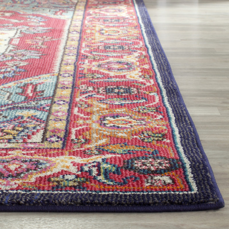 Tapis oriental rouge vif Llelend, Rectangle 12 pi x 18 pi