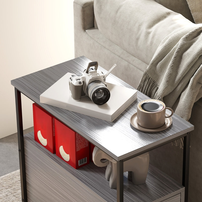 60cm W Engineered Wood Bedside Table