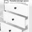 Retro Style Home Storage Cabinet With 5 Drawers And 2 Adjustable Shelves, Built-In Led , White Walnut Modern Minimalist Chest, 7 Colors, 5+ Drawers, Deep