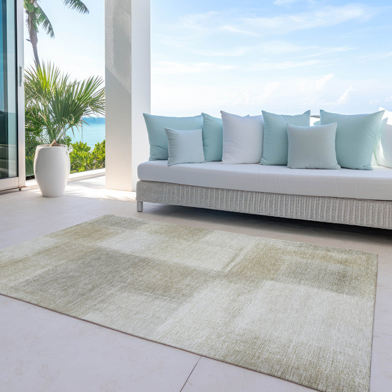 Tapis intérieur / extérieur brun Asha, 10 pi x 14 pi