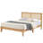 Natural Rattan Queen Bed Frame with LED Headboard and Wood Legs, No Box Spring Needed-1515275128