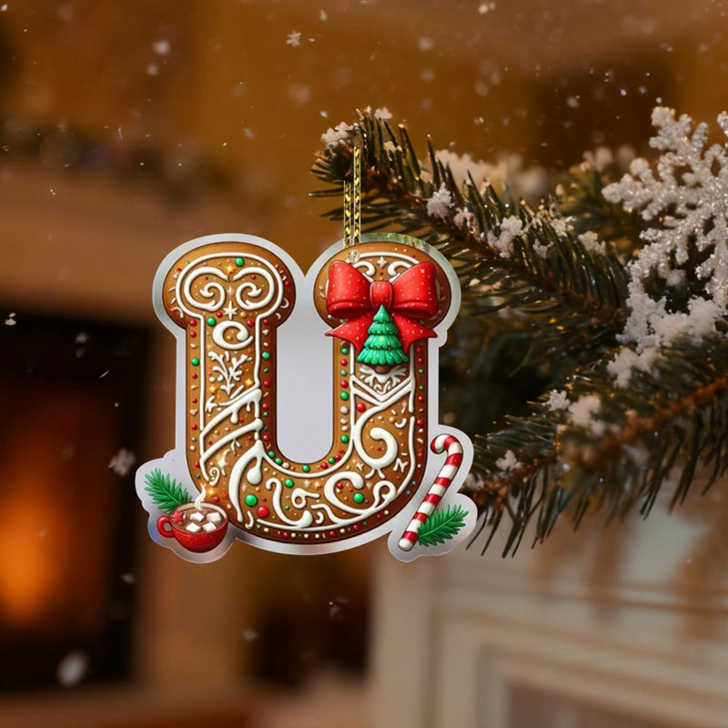 Décoration de sapin de Noël 26 lettres, décoration de sapin de Noël personnalisable, décorations de Noël personnalisées