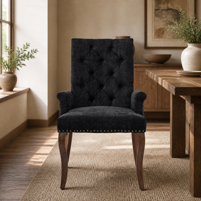 Chaise de salle à manger à oreilles capitonnée Sumdeal