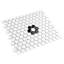 Carreau de mosaïque de plancher et de mur en porcelaine de 10 po 1/4 po x 11 7/8 po Metro White Hex