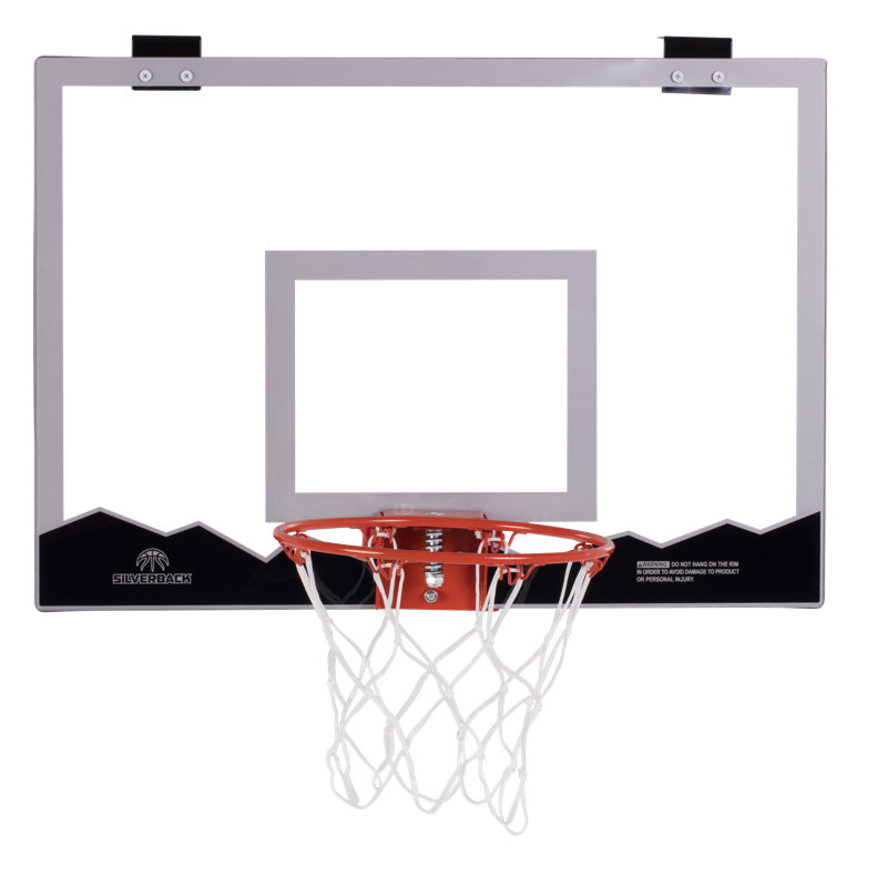Silverback 23" Over the Door Mini Basketball Hoop Set, Black/Gray