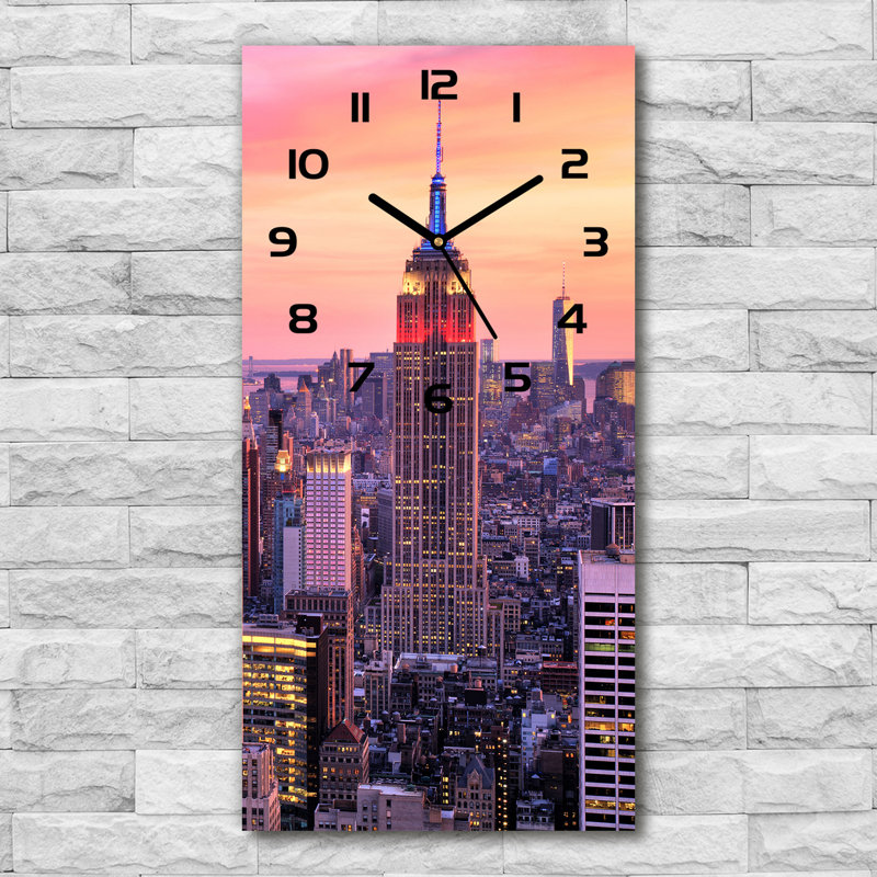 Jalah Glass Wall Clock, Black