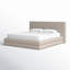 Lit plateforme tapissier Viski Brun Boucle-100964993