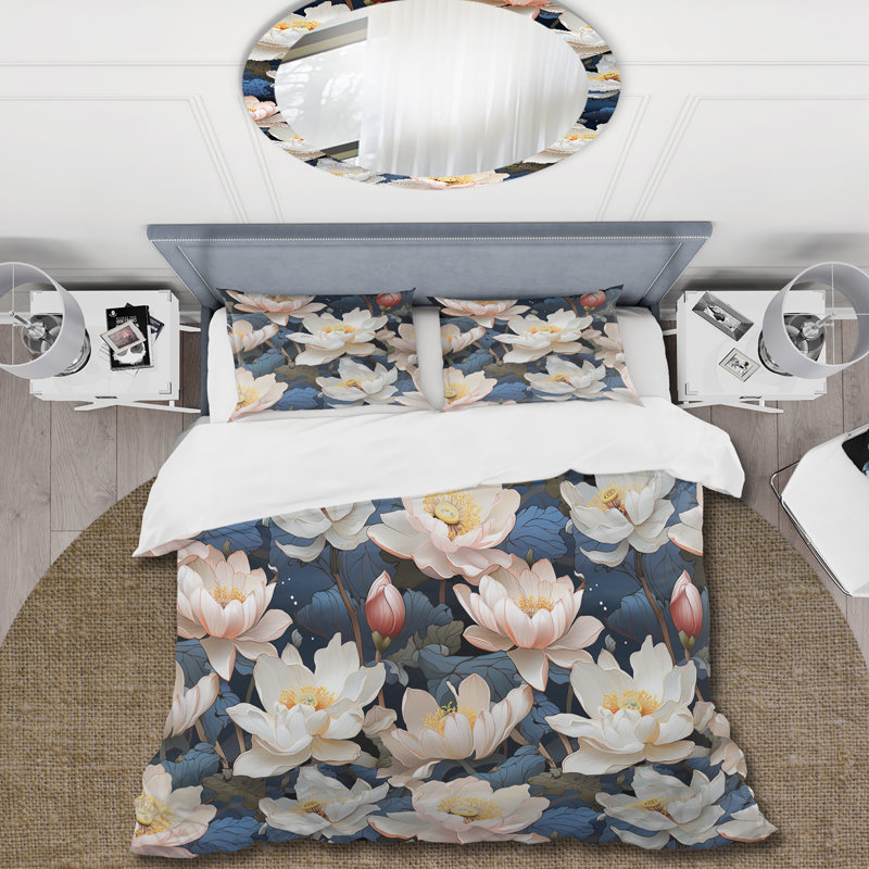 Ensemble de housse de couette Meagyn, Housse de couette simple + 1 taie décorative stan