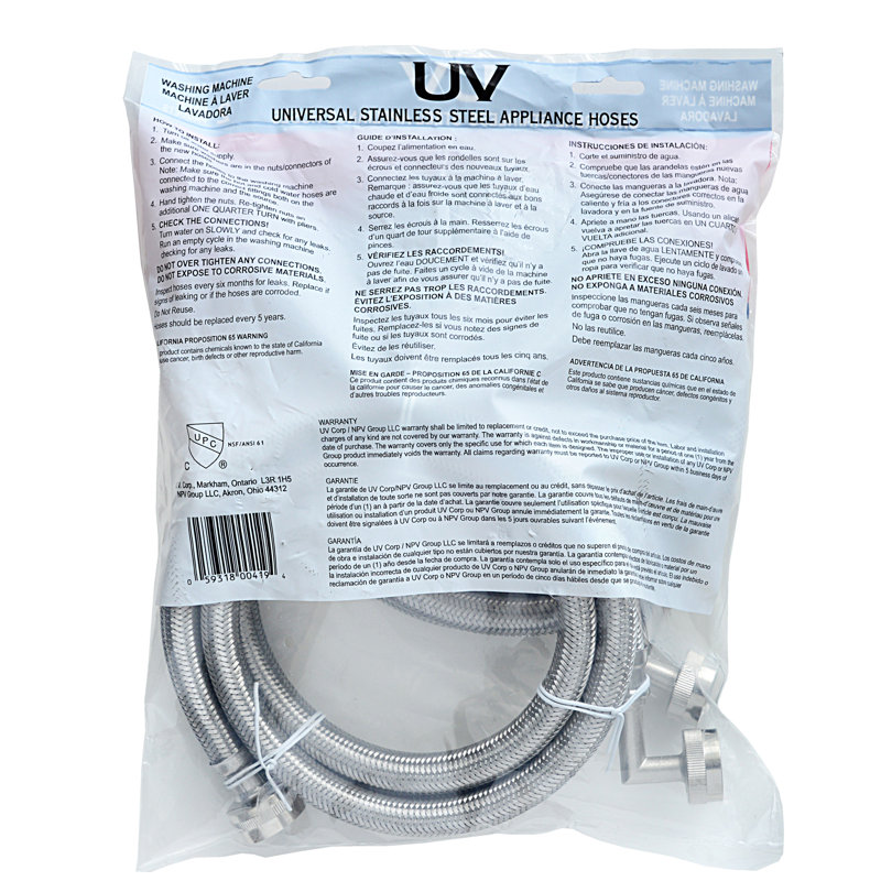UV Hot and Cold Washing Machine Connection Kit