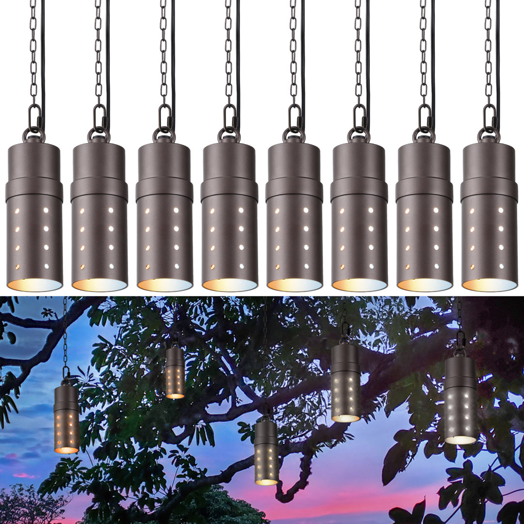 Naiel LED Outdoor Pendant (Set of 8) Arlmont & Co. Fixture 