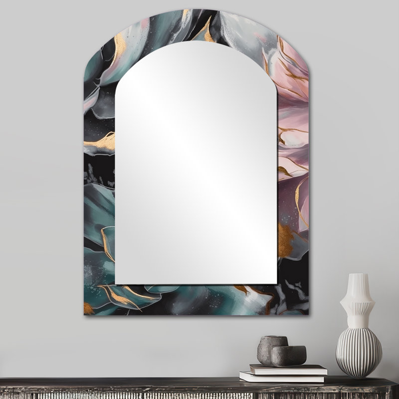 Green Serenade Of Succulents I - Miroir mural vert, 34 po x 25 po