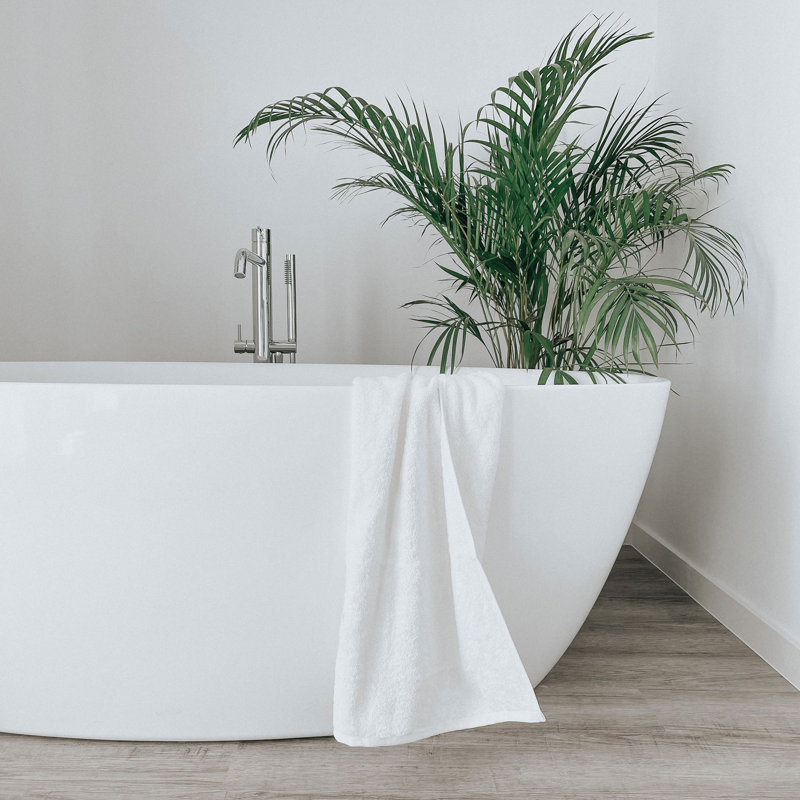 Midweight Bath Towel, White