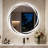 Round Led Round Bathroom Mirror With Bluetooth Dimmable Brightness Anti-fog Function