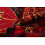 Tapis rouge foncé Dequita 2 pi 10 po x 4 pi 9 po