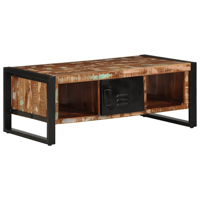 19-2 Coffee Table with Storage, Reclaimed solid wood