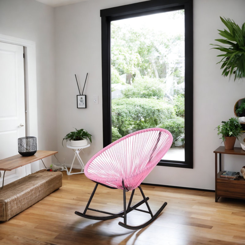 Chaise berçante Oclupaca, Rose