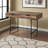 Latina 2-Drawer Brown Finish Computer Desk With Black Metal Leg, 29.77" H X 47.01" W X 23.64" D