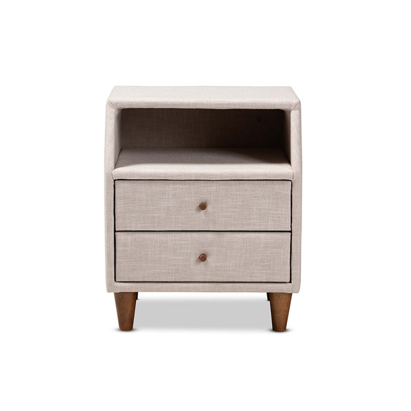 Table de chevet 2 tiroirs Jonesy, Beige