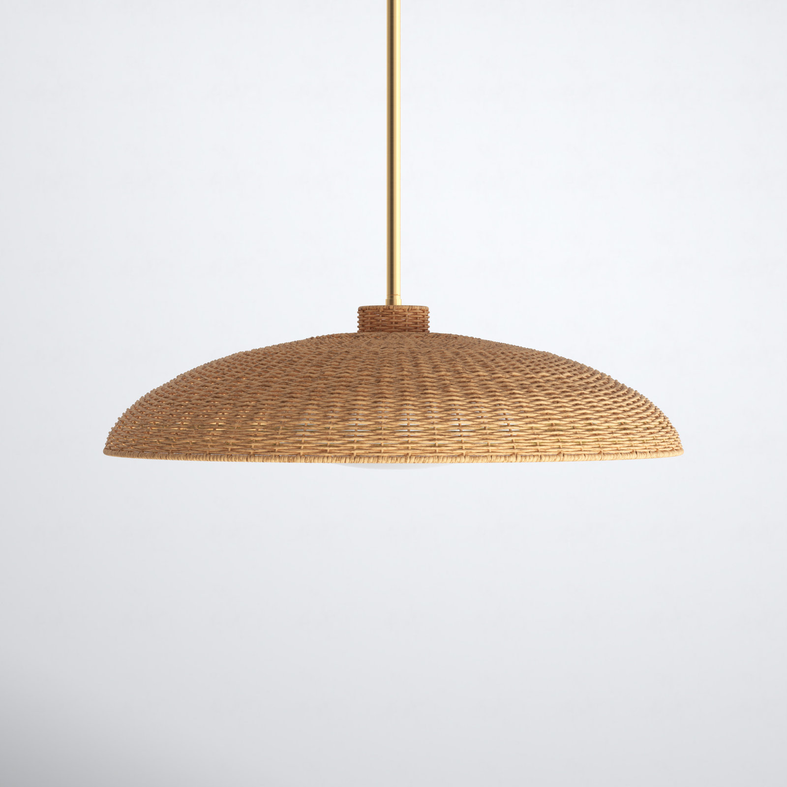 Capella Single Light Rattan Steel Pendant