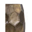 Table d'appoint au fini doré Alaizah, 18 po x 21 po, style martelé à la main, utilisation polyvalente dans une base en aluminium lustré, hexagonale, convient à divers styles de décoration