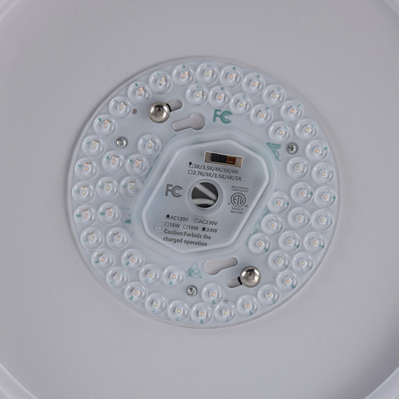 Plafonnier encastré moderne en verre de lait 11,4 po DEL, Noir mat
