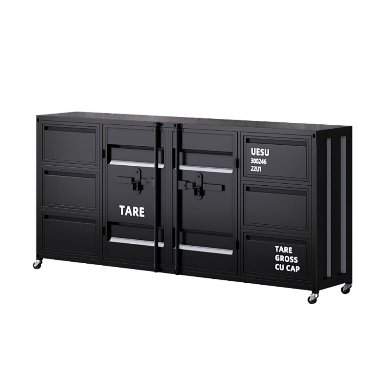 Buffet en acier, Noir