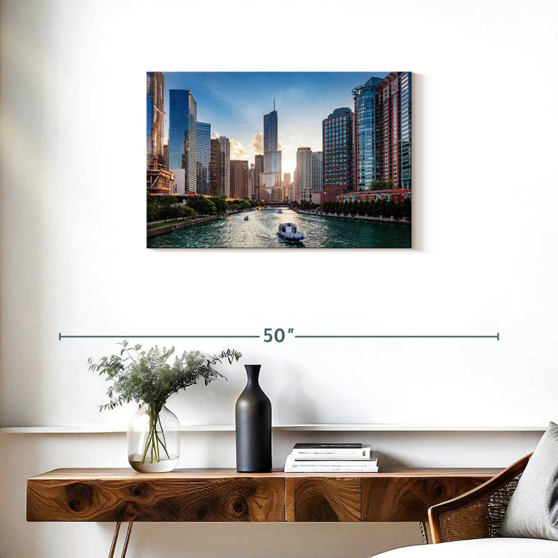 Sirci Chicago Riverscape, H 20 po x l 30 po