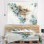 Tapisserie d'illustration de fleurs bleues Floral-28483687