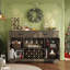 Buffet console Coffee Bar avec rangement et support à vin, porte-verre et 2 tiroirs pour la cuisine, la salle à manger