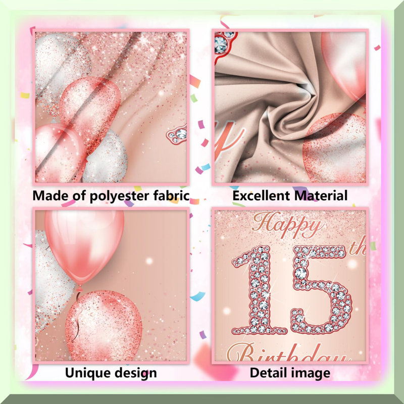 Boxing-Themed Party Backdrop Banner 70.87in x 47.24in