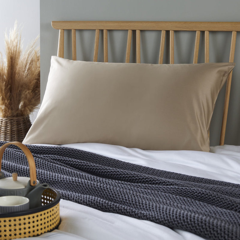 1000 Thread Count Superking Sateen Pillowcase, Flax