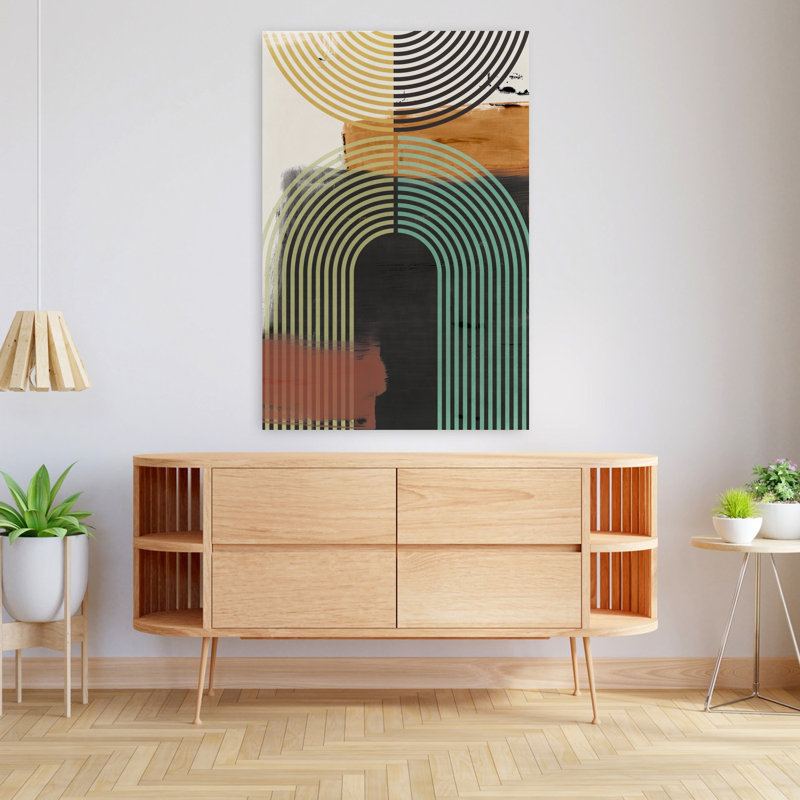 «Bolded I», art abstrait abstrait et audacieux, H 48 po x l 32 po