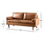 Aisha 70" Faux Leather Square Arm Loveseat-1414300728