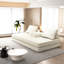 86,6 po bricolage avec lit amovible et convertible en lit et chaise longue, coussins de rembourrage beige, verre, cadre en mousse de haute qualité-121105879