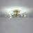 10 - Light Vintage Branch Crystal Semi Flush Mount