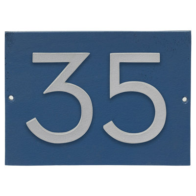 Plaque d’adresse murale sur 1 ligne flottante