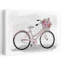 Charmante bicyclette rose, impression de fleur romantique moderne colorée-129708433