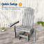 Fauteuil coulissant en PEHD Adirondack, chaise d'extérieur réglable toutes saisons à 3 positions pour la terrasse du patio, facile à assembler-249658515