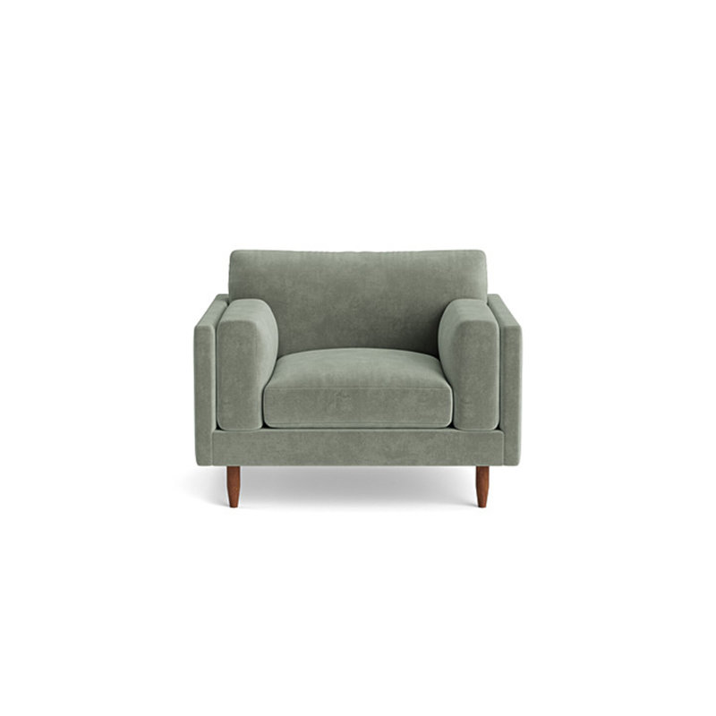 Skinny Fat Chair, Velvet - Sage