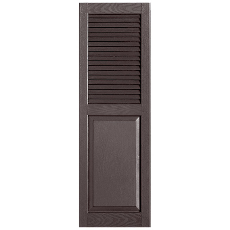 Combinaison droite à persiennes combinées, 12 po, Chocolat, 78 po