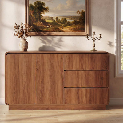 Functional Storage Sideboard Cabinet With Doors And Drawers For Dining And Living Room