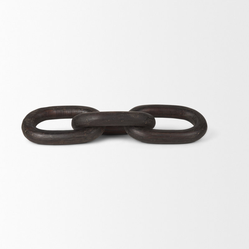 Artemi Large Wood Chain Link, Black