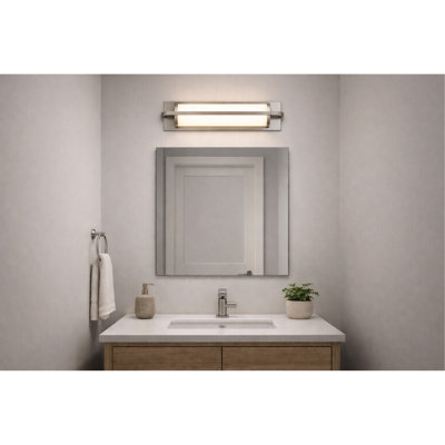 18-Inches Brushed Nickel Integrated LED Modern/Contemporary Bathroom Vanity Light Bar