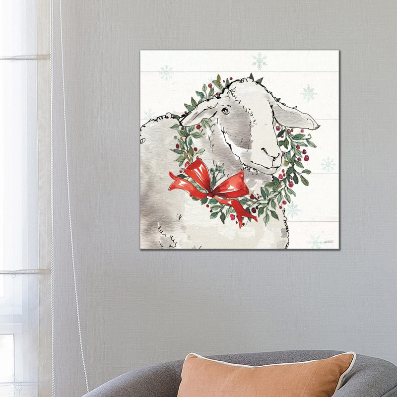 Modern Farmhouse XIII Christmas by Anne Tavoletti - Wrapped Canvas Painting, 66.04cm H x 66.04cm W x 1.91cm D