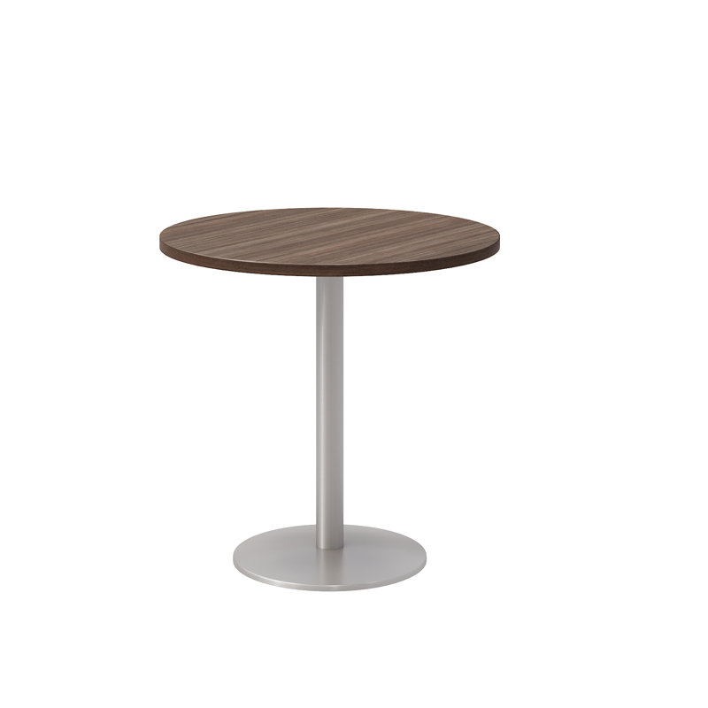 Table ronde à piédestal, H 29 po x L 30 po x l 30 po, Teck studio